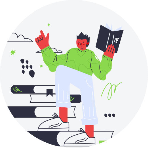 иллюстрация человек читает